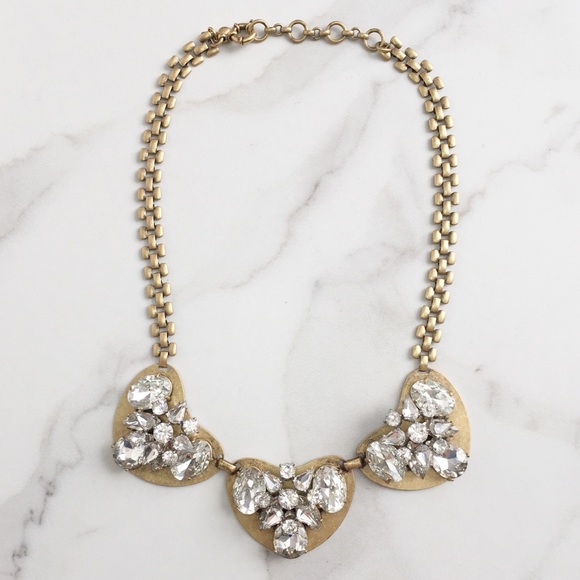 J. Crew Jewelry - J. Crew rhinestone & gold statement necklace